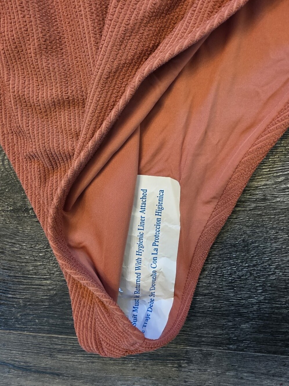Vitamin A Rust Ribbed One-Piece Swimsuit - Picture 5 of 5